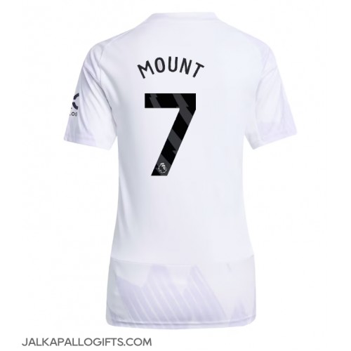 Manchester United Mason Mount #7 Vieraspaita Naiset 2025-26 Lyhythihainen Manchester United Mason Mount #7 Vieraspaita Naiset 2025-26 Lyhythihainen
